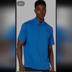 Under Armour Men's Blue Polo Shirt Loose Latge